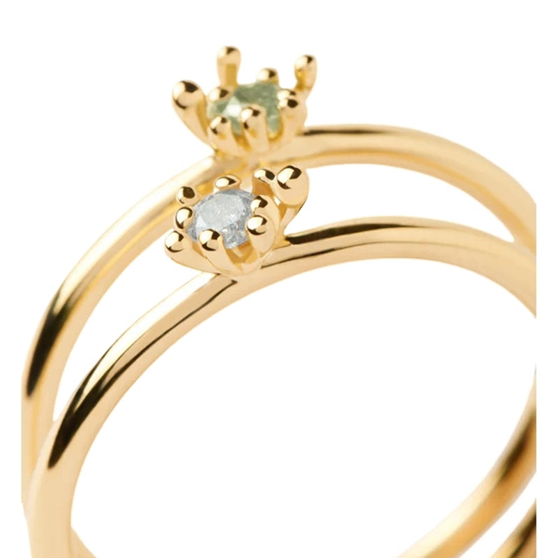 P D Paola Color 925 Sterling Silver Ring with Gold Plating AN01-C94-16-zoom-