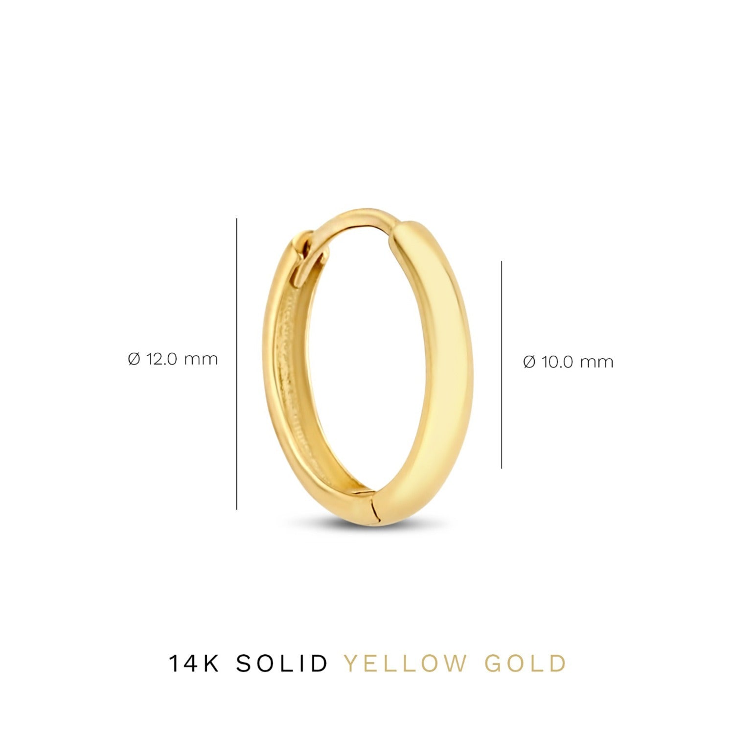 Isabel Bernard Rivoli Morgane 14 Carat Golden Hoop Earrings IB360144