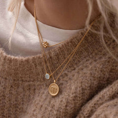 Violet Hamden Venus 925 Sterling Silver Gold-coloured Necklace with Birthstone VH340010-JUL