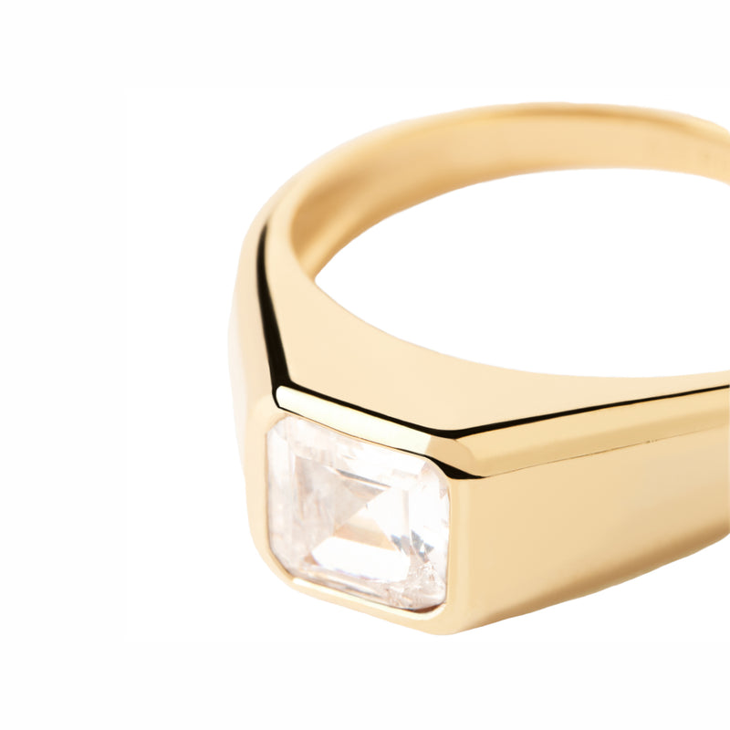 P D Paola The New Essentials 925 Sterling Silver Ring AN01-984-10 Gold Plated-zoom-