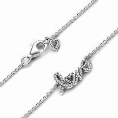 Pandora Moments 925 Sterling Silver Love Necklace 393076C01-45
