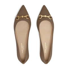 Isabel Bernard Vendôme Elita taupe leren ballerina's van kalfsleer IB51002-03-41