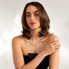 Parte Di Me Bibbiena Poppi Adriane 925 Sterling Silver Link Necklace PDM34107