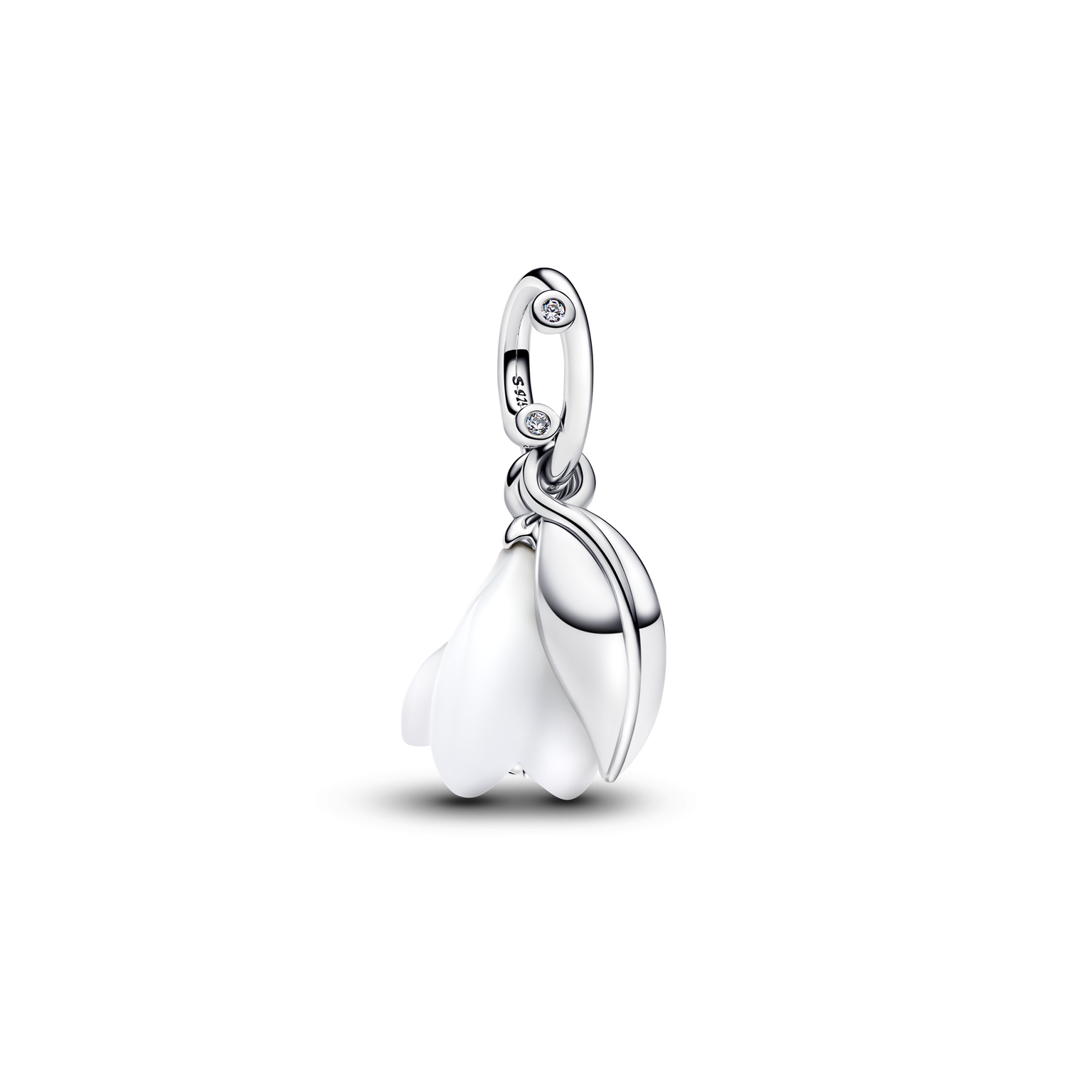 Pandora Moments 925 Sterling Silver Snowdrop Flower Dangle Charm 794239C01