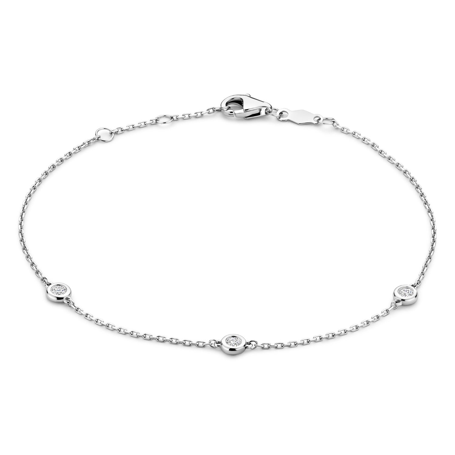 Isabel Bernard De la Paix Alfie 14 Carat Whitegold Bracelet | diamond 0.12 ct | IBD320003