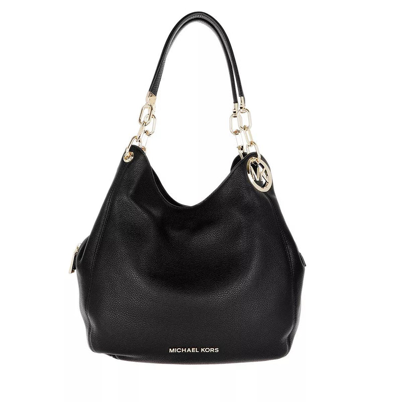 Michael Kors Lillie Black Leather Shoulder Bag 30T9G0LE3L-001-zoom-
