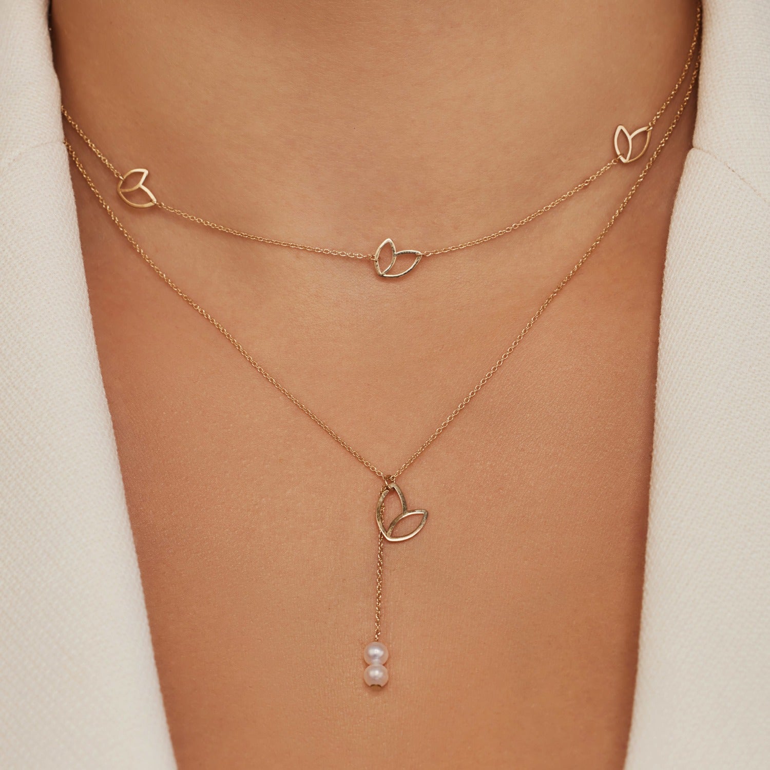 Isabel Bernard Cadeau d'Isabel 14 karat gold necklace and bracelet gift set IB90187