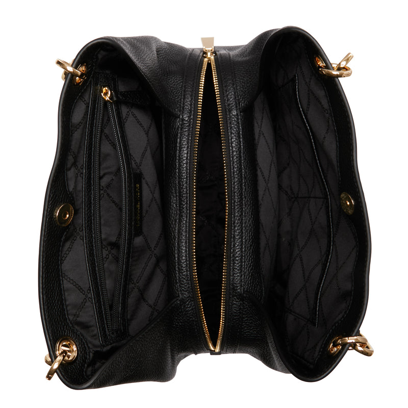 Michael Kors Kensington Black Leather Shoulder Bag 30F3G8KT7L-001-zoom-