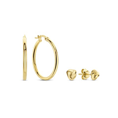 Beloro Jewels Regalo d'Amore 9 karat gold earring set with knot BO90037