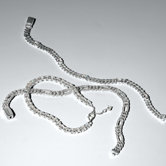 Pandora Timeless 925 Sterling Silver Heart Cuban Chain Bracelet 594226C01-16