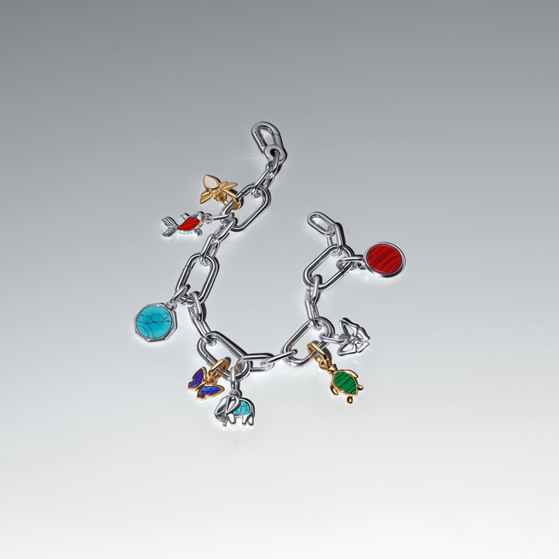 Pandora ME Gold Plated Blue Butterfly Mini Dangle Charm 763825C01-zoom-