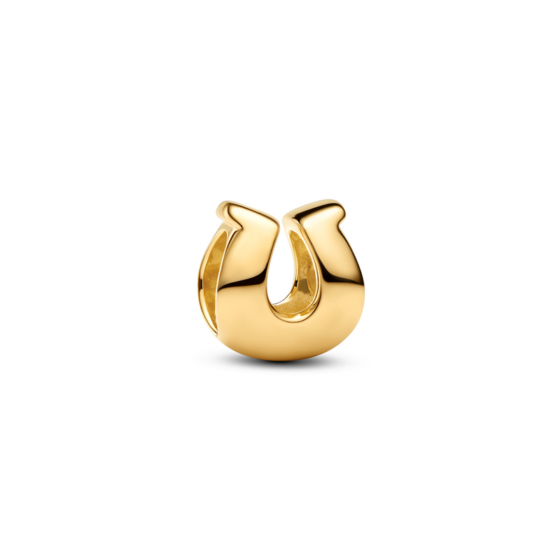 Pandora Moments Gold Plated Horseshoe Mini Charm 764517C00-zoom-