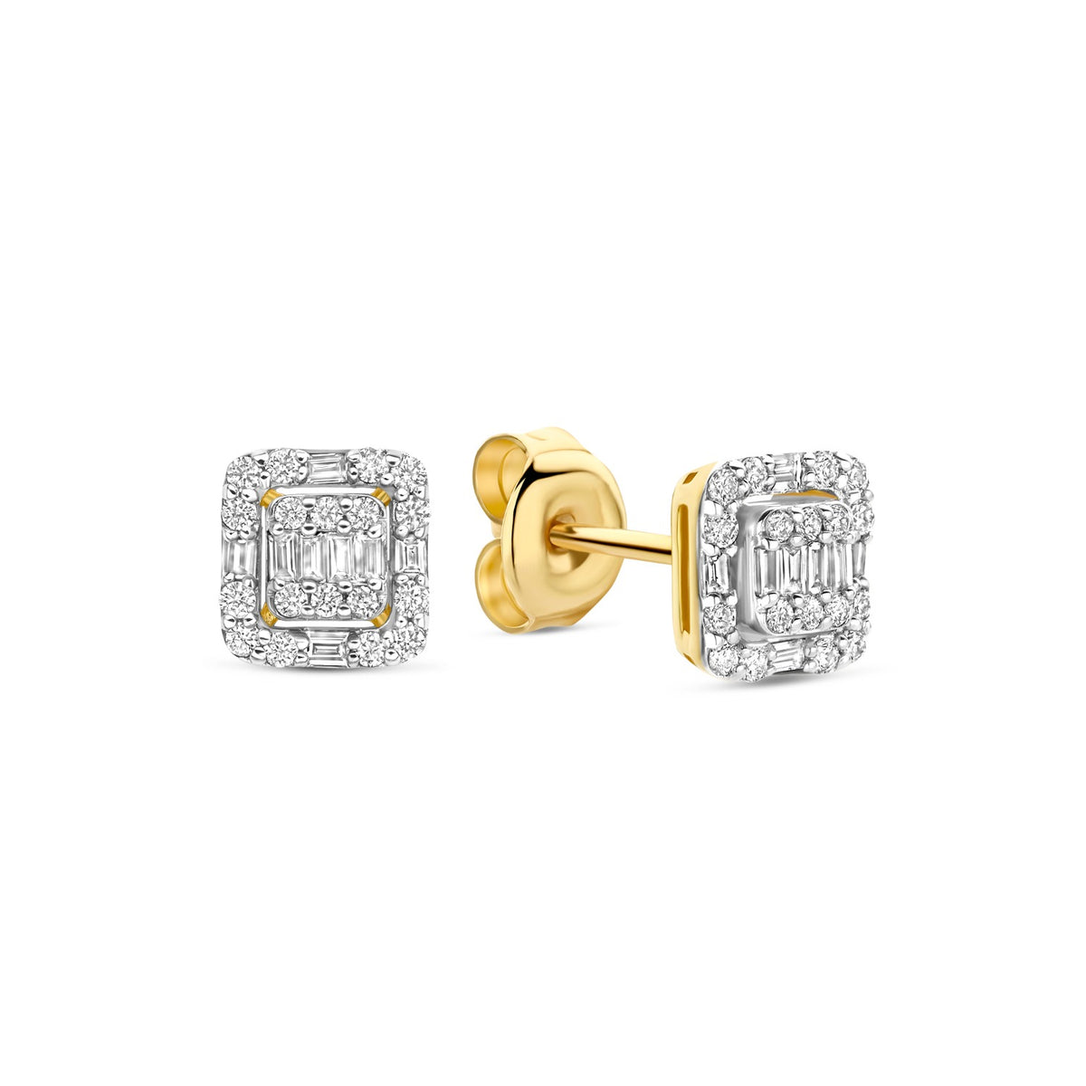 Isabel Bernard De la Paix Elena 14 karat gold stud ear studs with diamond 0.25 carat IBD360032