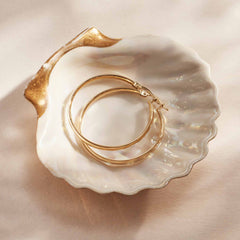 Isabel Bernard Rivoli Estrella 14 Carat Golden Hoop Earrings IB360126