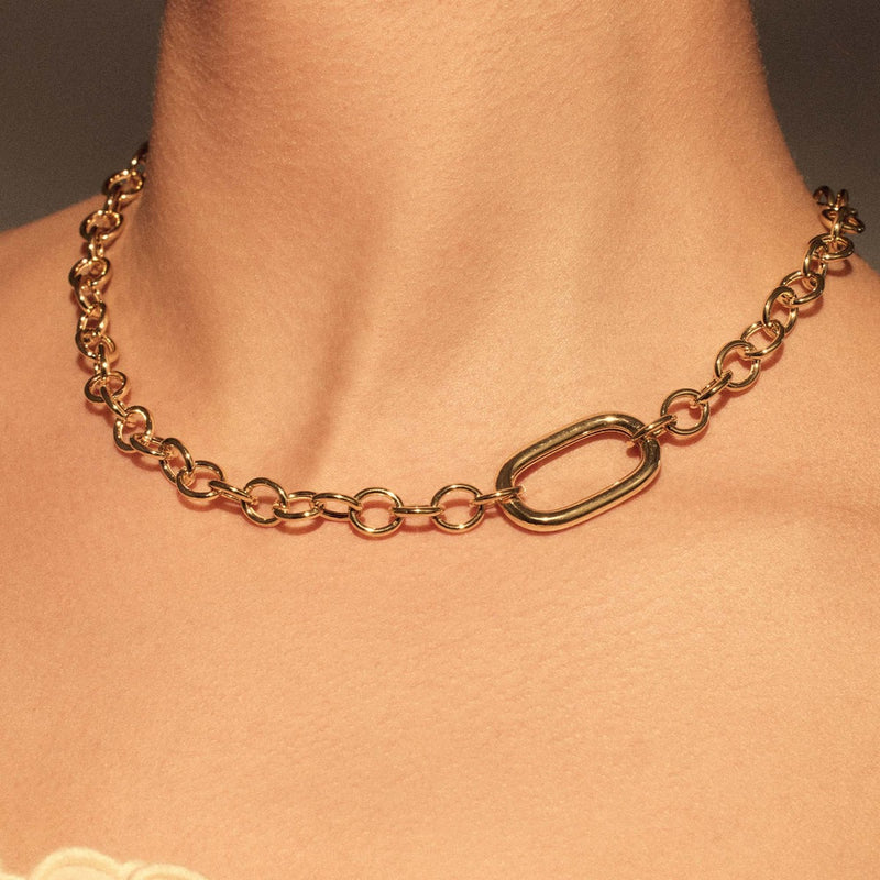 Parte Di Me Bibbiena Poppi Acadia 925 Sterling Zilveren Gold Plated Schakelketting PDM34110-zoom-