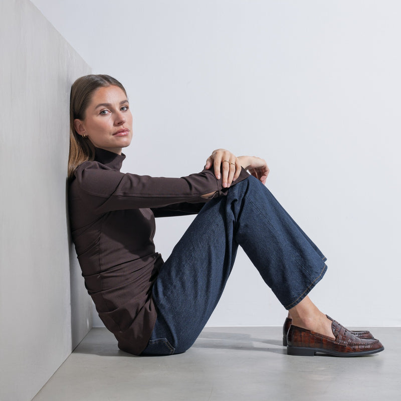 Isabel Bernard Vendôme Blandine Croco Bruine Kalfsleren Loafers IB51015-230-37-zoom-