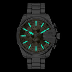 Diesel Mega Chief Slim Round Gold Dial Watch DZ4702