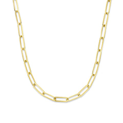 Parte Di Me Bibbiena Poppi Felice 925 Sterling Silver Gold Plated Schakel Necklace PDM34092