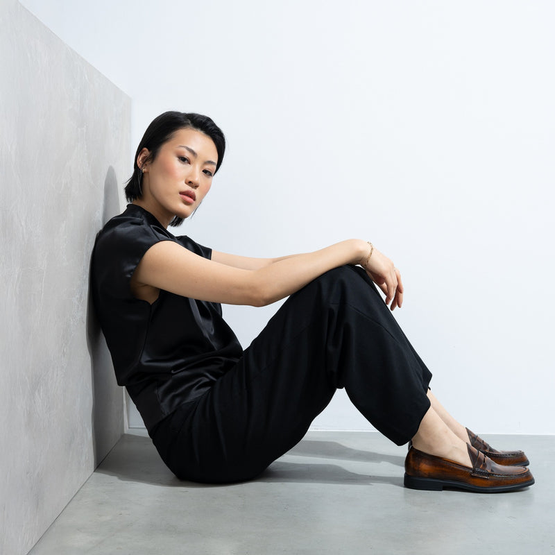 Isabel Bernard Vendôme Blandine cognac loafers van spazzolato leer IB51015-636-35-zoom-