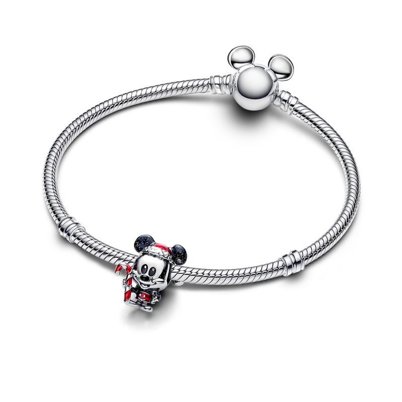 Pandora Disney 925 Sterling Silver Mickey Mouse Holiday Charm 794217C01-zoom-
