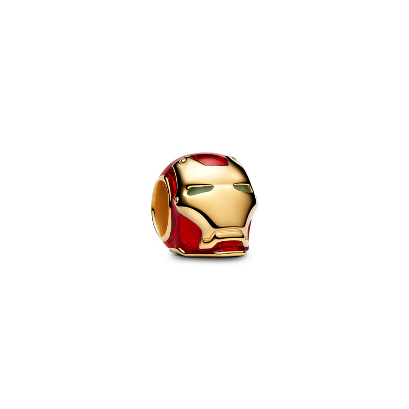 Pandora Marvel Gold Plated Iron Man Helmet Charm 764213C01-zoom-