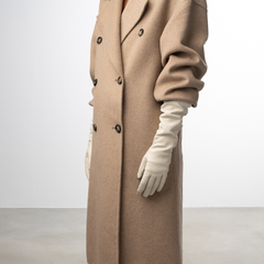 Isabel Bernard Honoré Ines cream goatskin leather gloves IB67005-372-7