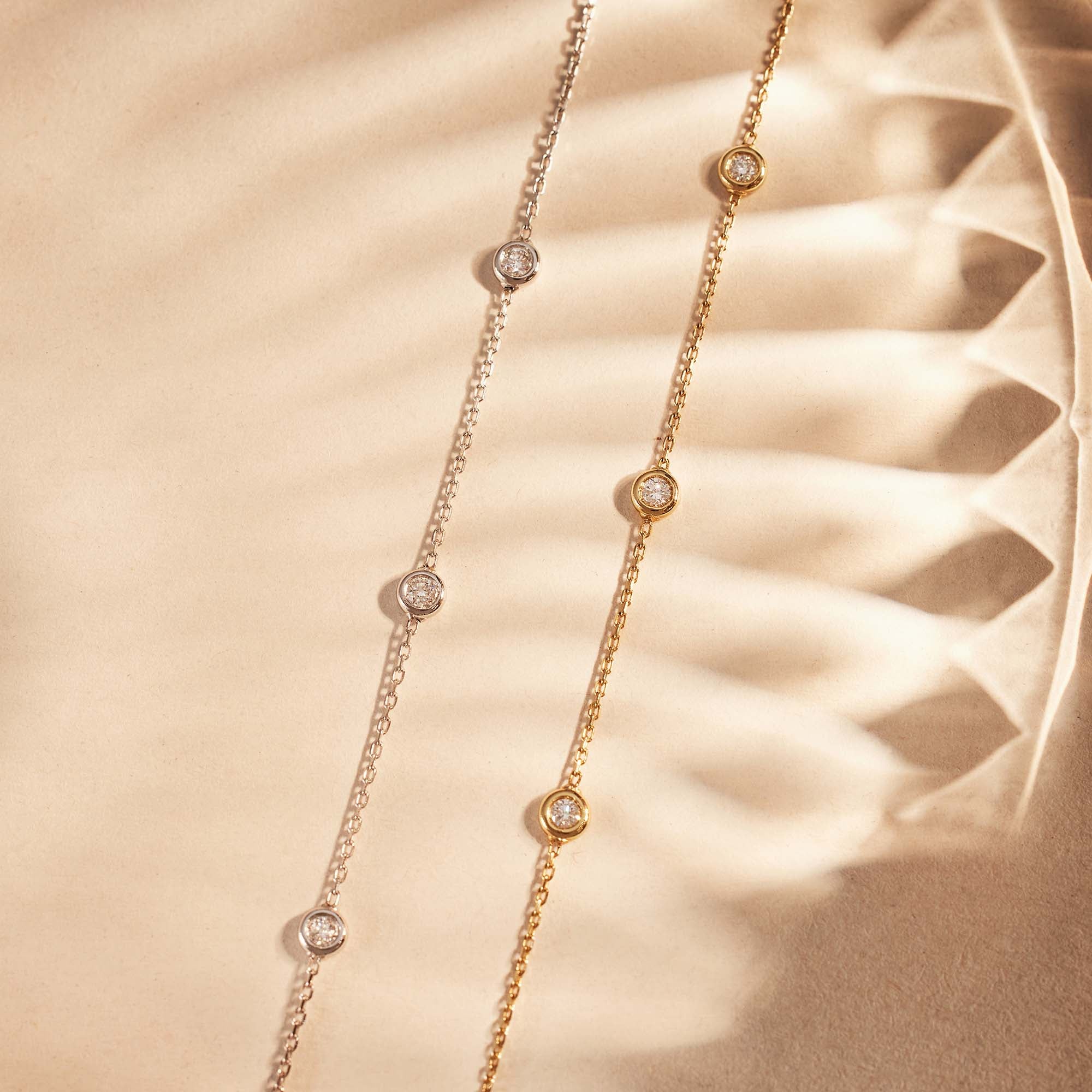 Isabel Bernard De la Paix Alfie 14 Carat Golden Bracelet | diamond 0.12 ct | IBD320001