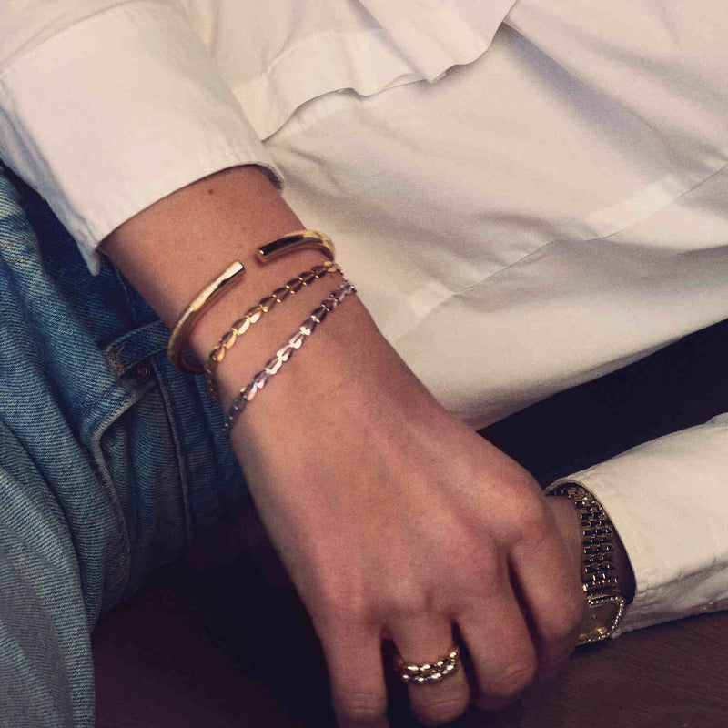 Sif Jakobs Gold Plated Heartbeat Bracelet SJ-B2752-YG-zoom-