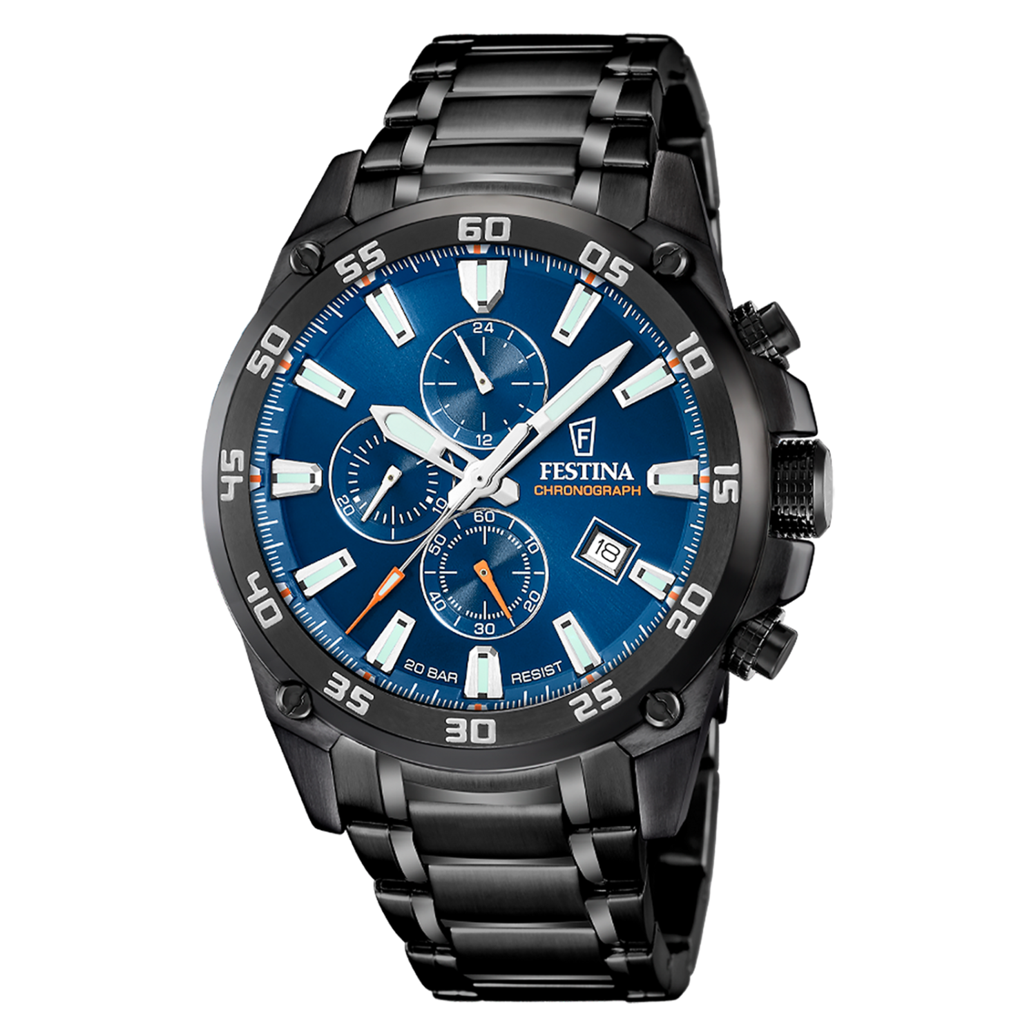 Festina Timeless Chronograph Blue and Black Men's Watch F20735/1