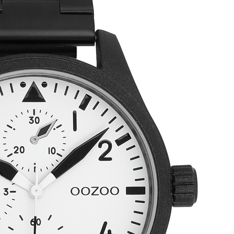 OOZOO Timepieces Zwart en Wit Herenhorloge C11508-zoom-