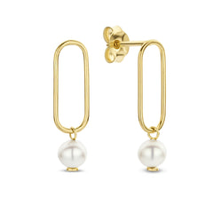 Isabel Bernard Cadeau d'Isabel 14 karat gold necklace and ear studs gift set with freshwater pearls IB90182