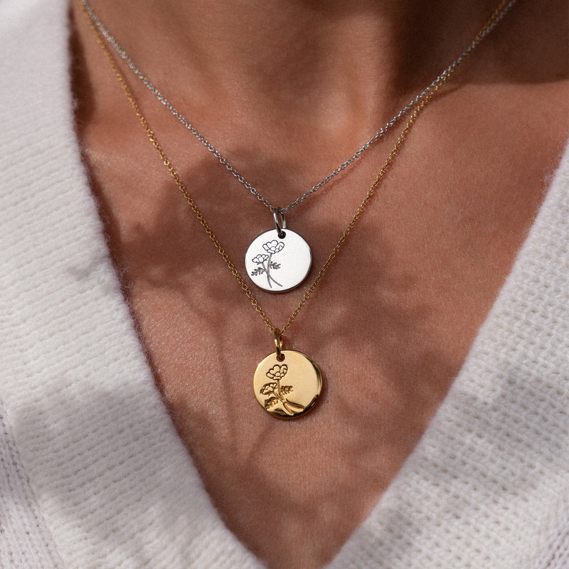 Violet Hamden Venus 925 Sterling Zilveren Gold Plated Ketting met Geboortebloem VH340025-DEC-zoom-