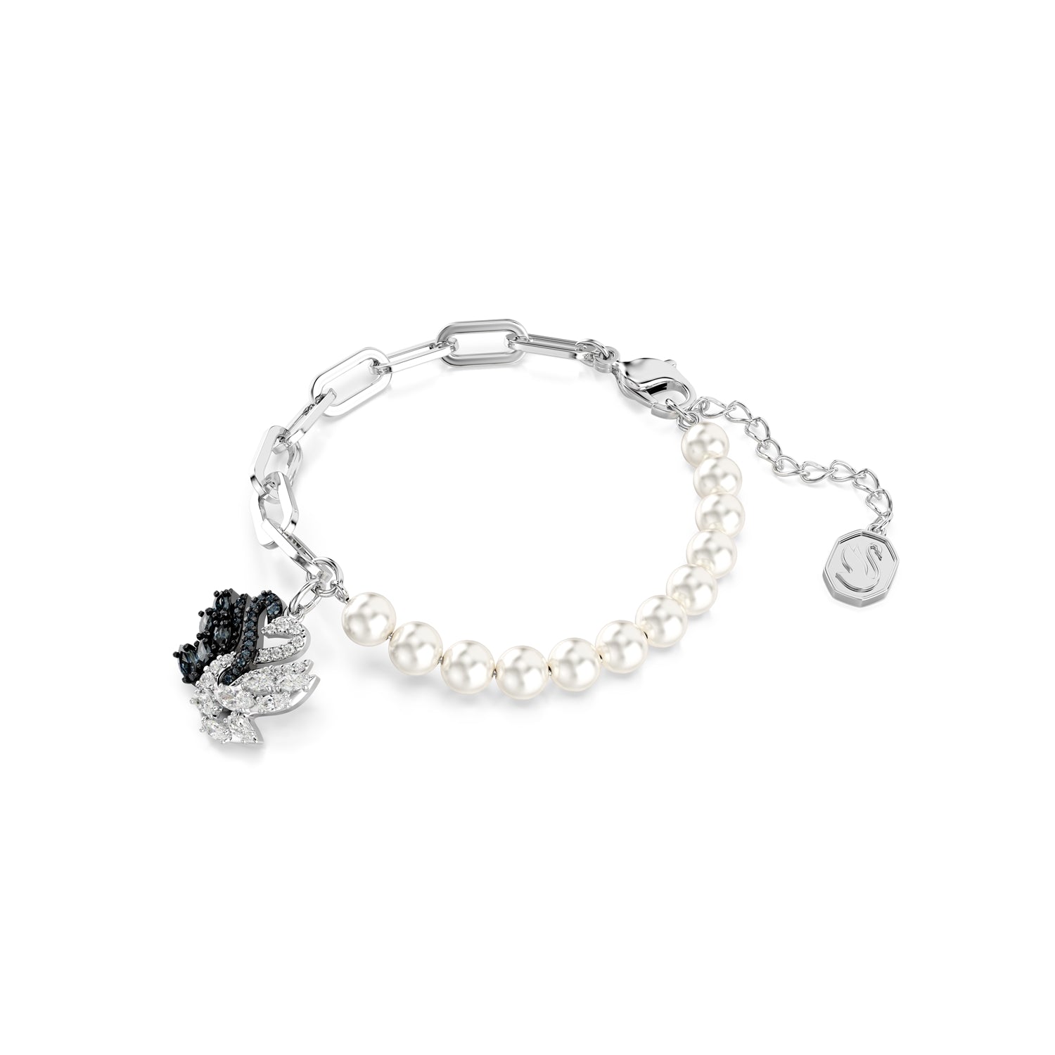 Swarovski Black & White Swan Silver Coloured Bracelet 5705720
