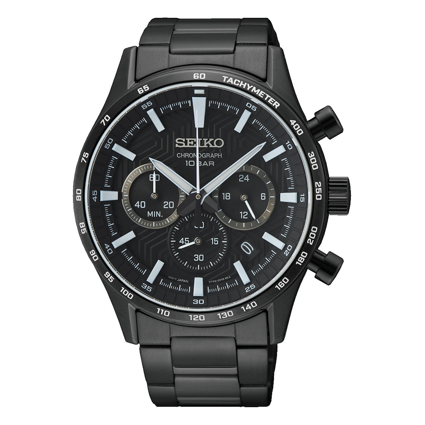 Seiko Chronograph Black Watch SSB415P1