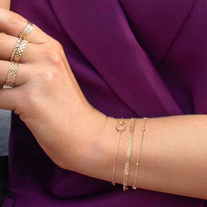 Jackie Gold Spindle 14 Karat Gold Bracelet JKB25.551-zoom-