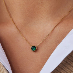 Violet Hamden Venus 925 Sterling Silver Gold-coloured Necklace with Birthstone VH340010-JUL